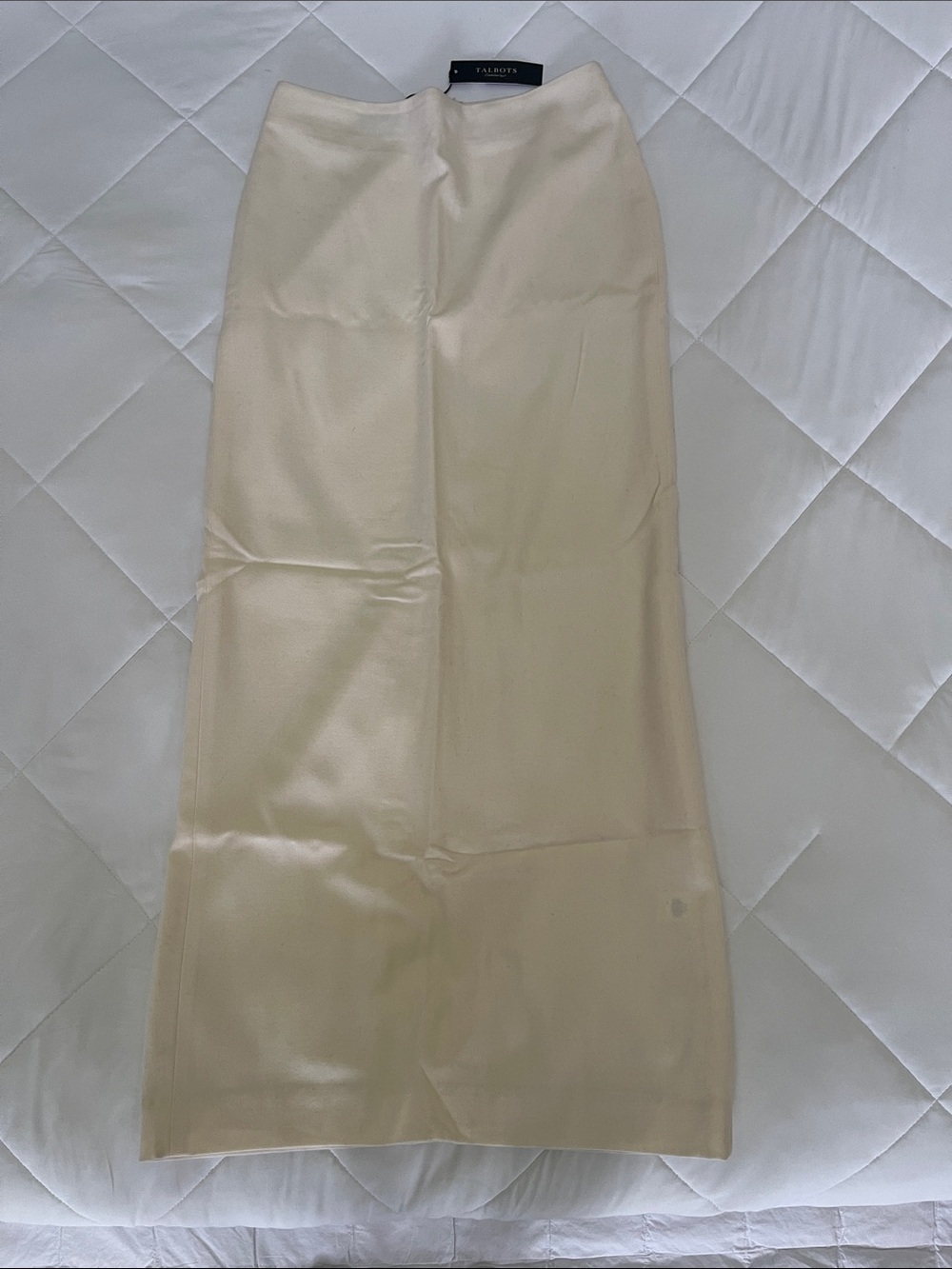 Talbots Cream Maxi Straight Skirt